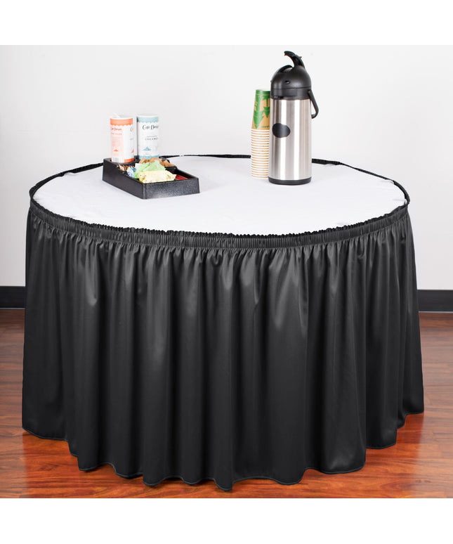 Váy quây bàn xếp li Snap Drape Wyndham 3,96 m x 74 cm màu đen với kẹp Velcro