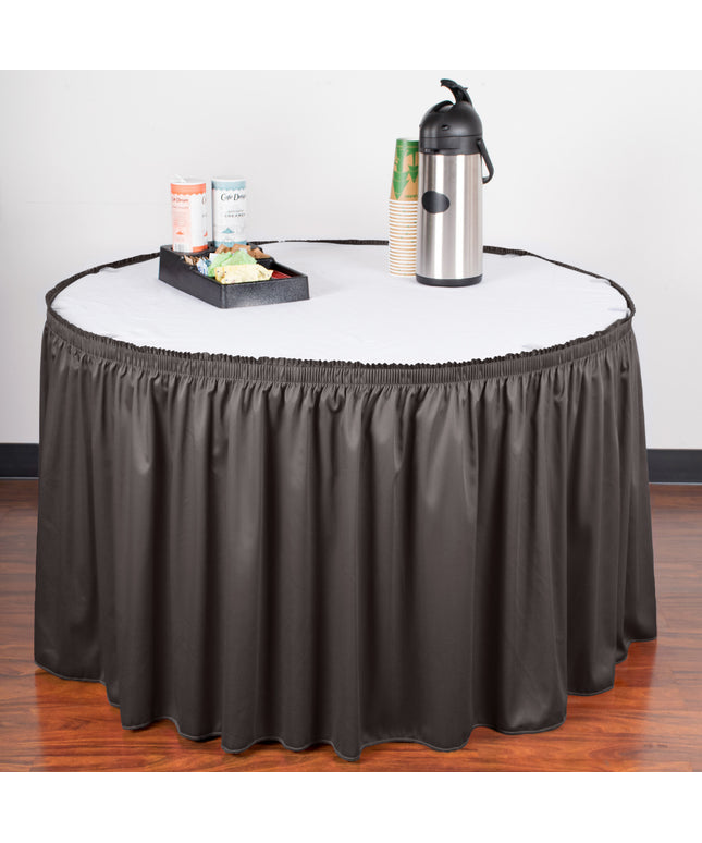 Váy bàn xếp ly nhún Snap Drape Wyndham 4 m x 74 cm màu than chì, kẹp Velcro, 5412CE29S3-512