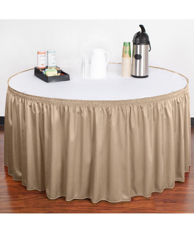 Váy bàn xếp ly Snap Drape Wyndham 5,3 m x 74 cm màu be có kẹp Velcro