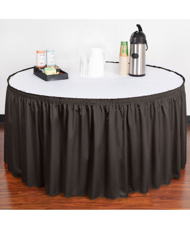 Váy bàn xếp ly nhún Snap Drape Wyndham 5,3 x 0,74 m màu xám than kèm kẹp Velcro