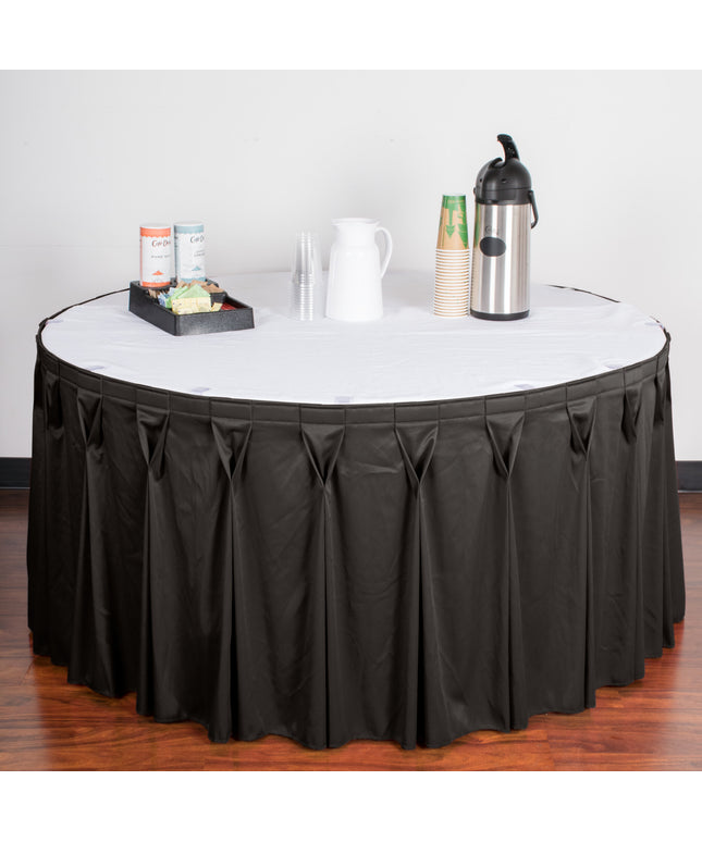 Váy bàn xếp ly nơ Snap Drape Wyndham 5,3 m x 74 cm màu than chì kèm kẹp Velcro