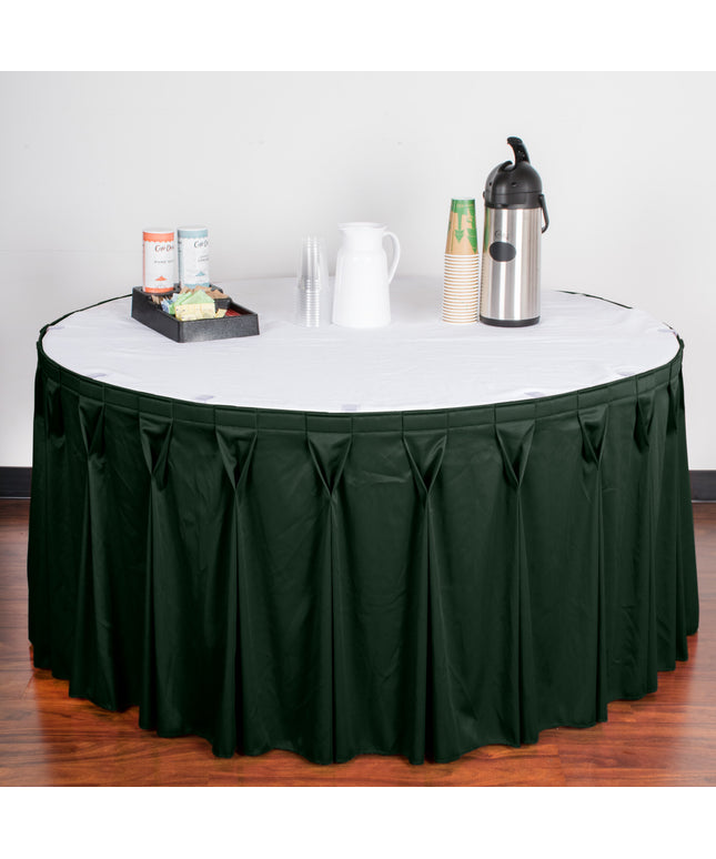 Váy bàn tiệc xếp ly nơ Snap Drape Wyndham xanh ngọc 5,3 m x 74 cm, kẹp Velcro