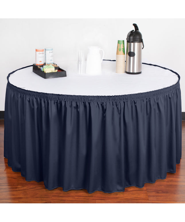 Váy bàn xếp ly rủ màu xanh navy kèm kẹp Velcro Snap Drape Wyndham 5,3 x 0,74 m