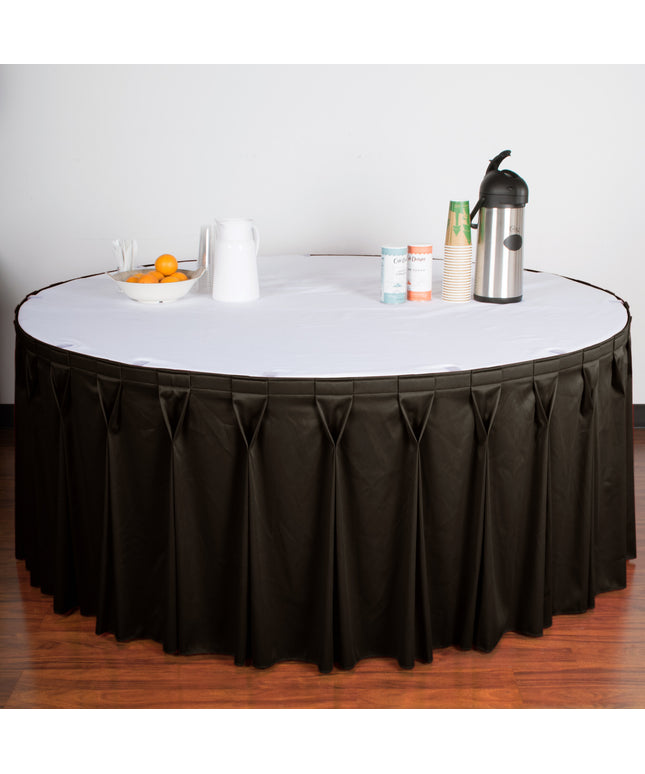 Váy quây bàn xếp nơ Snap Drape Wyndham 6,55 m x 74 cm màu than chì với kẹp Velcro