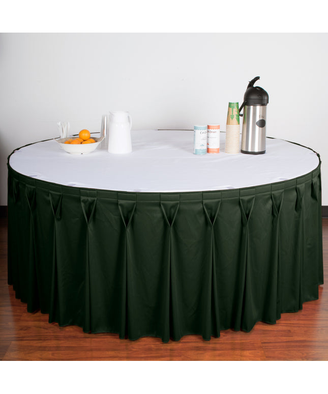 Váy phủ bàn xếp ly nơ Snap Drape Wyndham 5412GC29W3-739 6,6 x 0,74 m xanh ngọc kèm kẹp Velcro