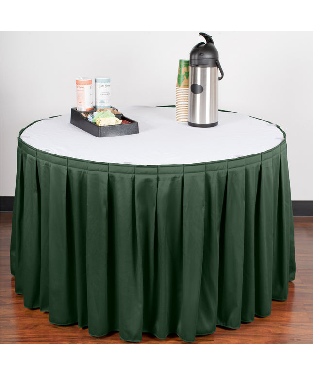 Váy quây bàn xếp hộp Snap Drape Wyndham 3,96 m x 74 cm màu ngọc bích với kẹp Velcro