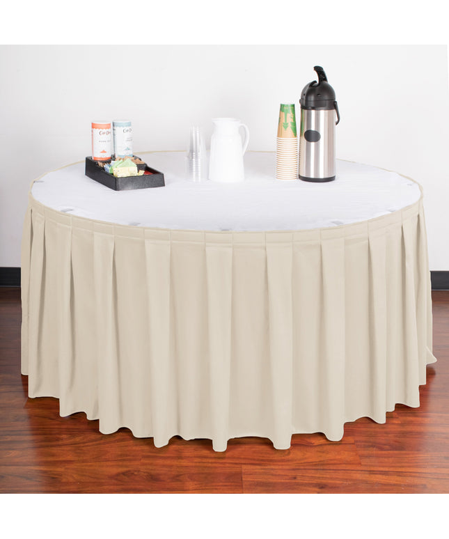 Váy bàn xếp ly hộp màu xương Snap Drape 5412EG29B3-7566 Wyndham 5,3 x 0,7 m với kẹp Velcro