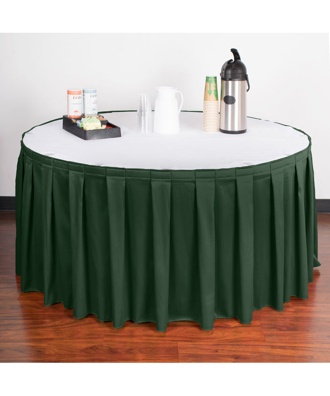 Váy bàn xếp ly hộp Snap Drape Wyndham 5,3 m x 74 cm màu ngọc bích, kẹp Velcro, 5412EG29B3-739