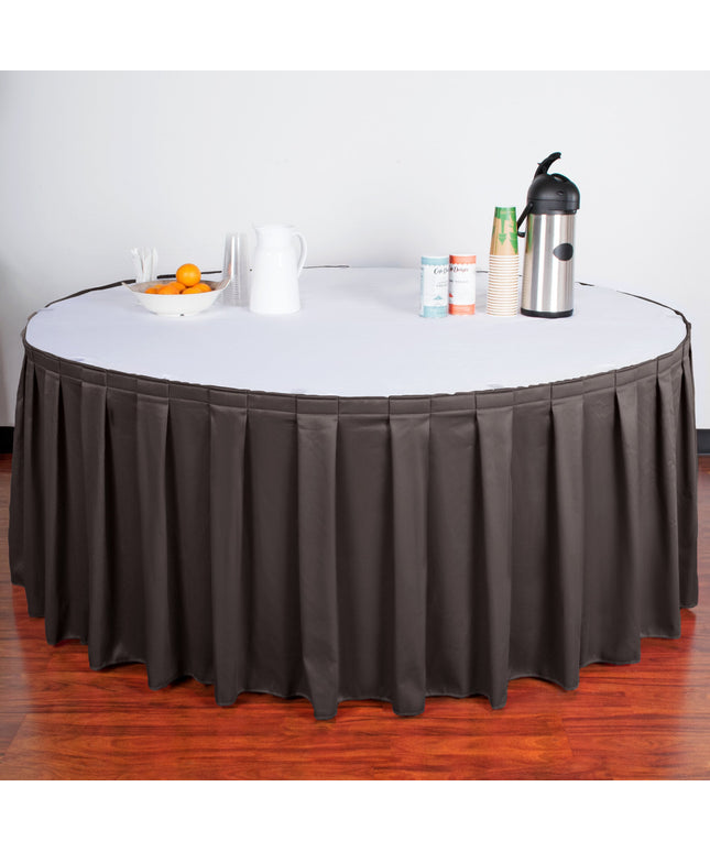 Váy phủ bàn xếp hộp màu than Snap Drape 5412GC29B3-512 Wyndham 6,6 x 0,7 m kèm kẹp Velcro