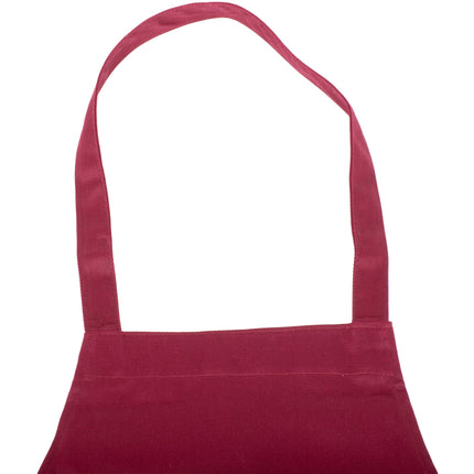 Tạp dề yếm vải poly-cotton có thể tùy chỉnh Chef Revival đỏ mận