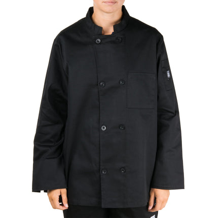 Áo bếp unisex túi ngực Chef Revival Bronze J071 màu đen size L