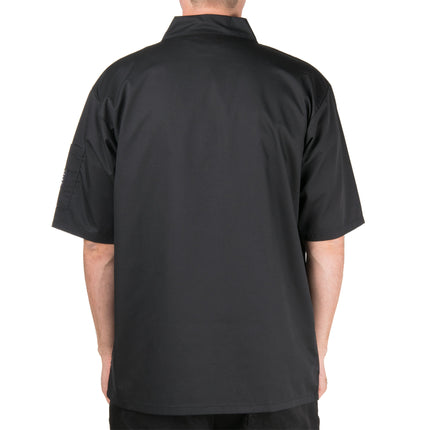 Áo bếp ngắn tay unisex đen tùy chỉnh Chef Revival Bronze J109 - L