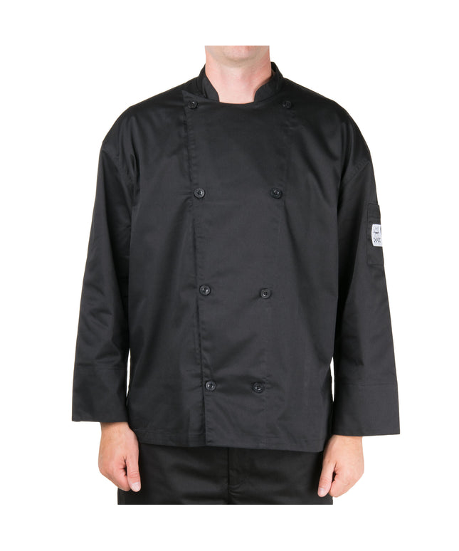 Áo bếp unisex tay dài tùy chỉnh lưng lưới màu đen Chef Revival Silver J200 - 2X
