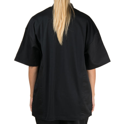 Áo bếp tay ngắn Chef Revival Silver J205 unisex đen, lưng lưới, size L