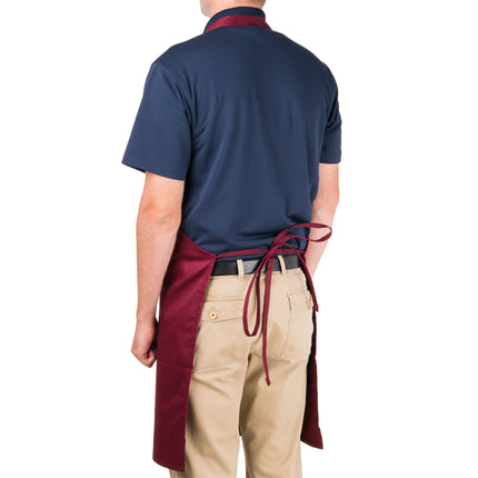 Tạp dề yếm vải poly-cotton có thể tùy chỉnh Chef Revival đỏ mận