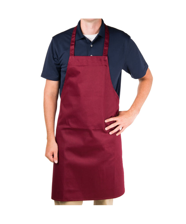 Tạp dề yếm vải poly-cotton có thể tùy chỉnh Chef Revival đỏ mận
