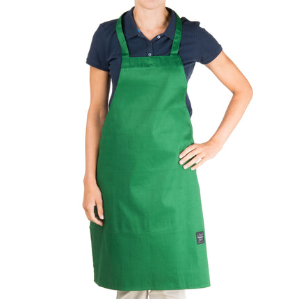 Tạp dề yếm vải poly-cotton có thể tùy chỉnh Chef Revival xanh lá