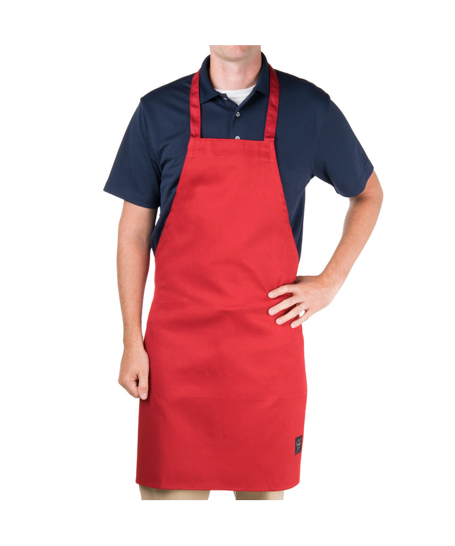 Tạp dề yếm poly-cotton màu đỏ Chef Revival 86,4 x 71,1 cm