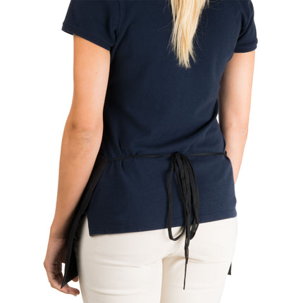 Tạp dề nửa thân polyester có thể tùy chỉnh Chef Revival đen, 3 túi