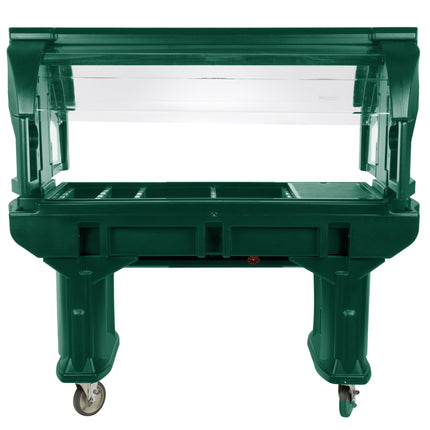 Quầy salad/thức ăn di động có bánh xe Cambro VBR5519 Versa 175 cm - Màu xanh lá
