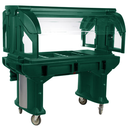 Quầy salad/thức ăn di động có bánh xe Cambro VBR5519 Versa 175 cm - Màu xanh lá