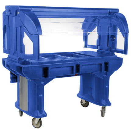 Quầy salad / thức ăn di động Cambro VBR5186 Versa xanh navy 1,5 m, bánh xe tiêu chuẩn