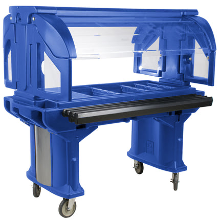 Quầy salad / thức ăn di động Cambro VBR5186 Versa xanh navy 1,5 m, bánh xe tiêu chuẩn