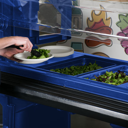 Quầy salad / thức ăn di động Cambro VBR5186 Versa xanh navy 1,5 m, bánh xe tiêu chuẩn
