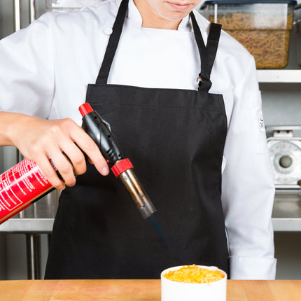 Tạp dề yếm polyester lót vinyl có thể tùy chỉnh Chef Revival đen