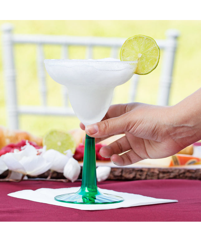Ly margarita nhựa 2 mảnh Fineline Flairware 355 ml đế xanh lá - Thùng 96 cái
