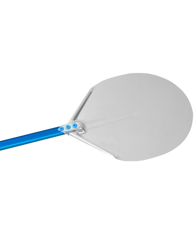 Xẻng pizza tròn nhôm anod hóa GI Metal Azzurra 33 cm với cán 60 cm A-32/60