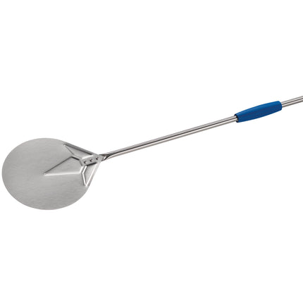 Xẻng xúc pizza tròn có thể xoay GI Metal Azzurra 20 cm, cán 150 cm, thép không gỉ, I-20