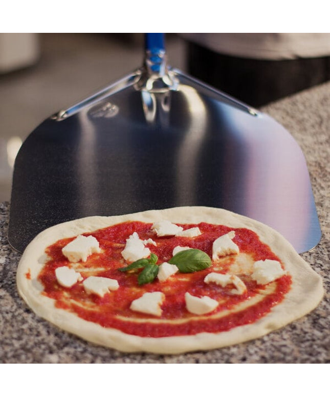 Xẻng pizza nhôm anod vuông GI Metal Azzurra 33 cm với cán 150 cm A-32R