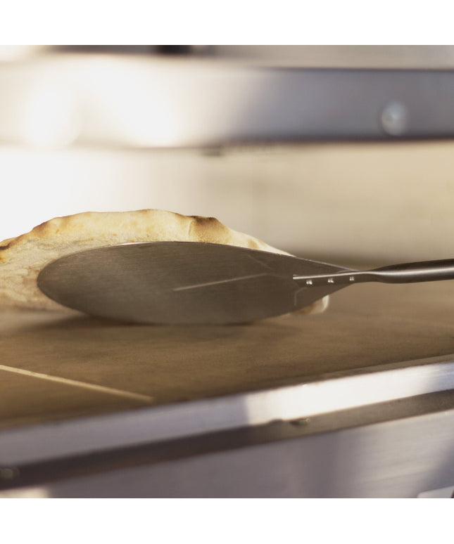 Xẻng xúc pizza tròn có thể xoay GI Metal Azzurra 20 cm, cán 150 cm, thép không gỉ, I-20