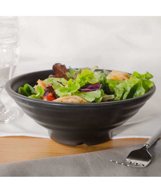 Tô melamine GET B-247-BK Nara 651 ml màu đen nhám - Thùng 12 cái