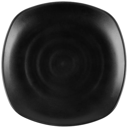 Đĩa vuông nhựa melamine đen mờ GET P-1175-BK Nara 30 cm - Thùng 12 cái