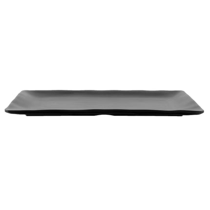 Đĩa melamine GET RP-1490-BK Nara 35,6 cm x 22,9 cm đen mờ khay melamine chữ nhật - Thùng 12 cái