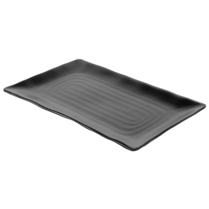 Đĩa melamine GET RP-1490-BK Nara 35,6 cm x 22,9 cm đen mờ khay melamine chữ nhật - Thùng 12 cái