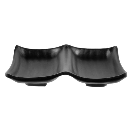 Chén sốt melamine 2 ngăn GET SD-5525-BK Nara nhám đen 14 x 8,9 cm 74 ml - Thùng 24 cái