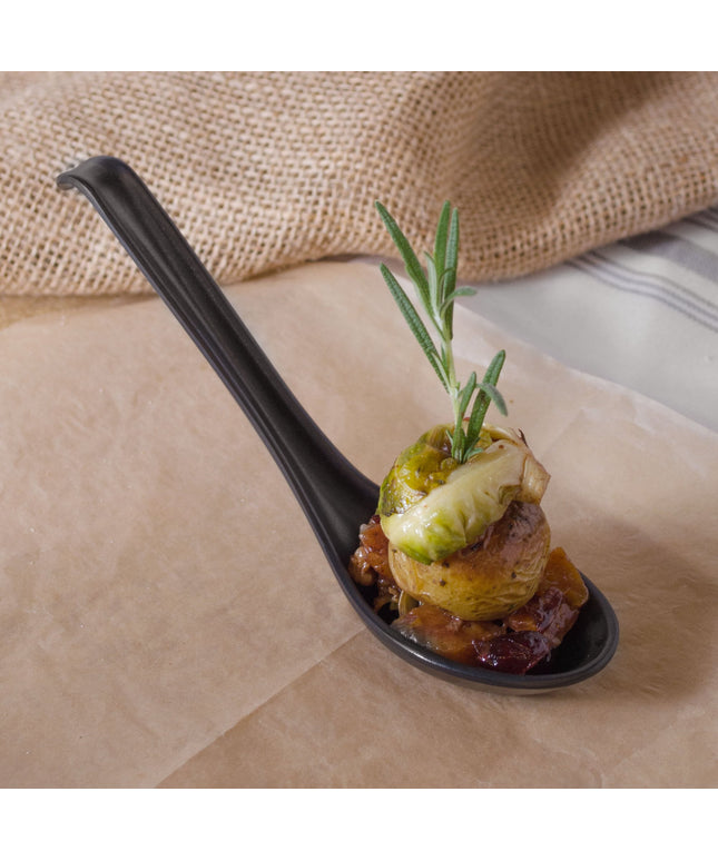 Đĩa melamine GET 6020-BK 24 ml đen mờ Nara melamine Soup Spoon - Thùng 60 cái