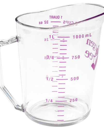 Cốc Đong Cambro 100MCCW441 946 ml Polycarbonate Không Gây Dị Ứng Trong Suốt