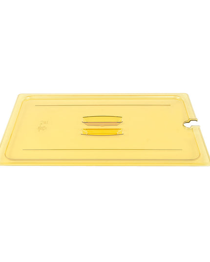 Cambro 10HPCHN150 Nắp Đậy Thức Ăn Nóng H-Pan - Cỡ Đầy Đủ, Có Rãnh, Tay Cầm, Màu Hổ Phách