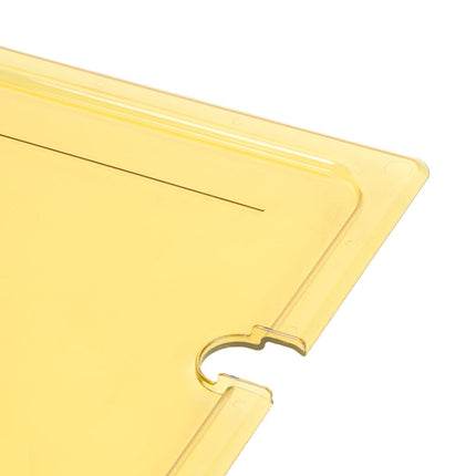 Cambro 10HPCHN150 Nắp Đậy Thức Ăn Nóng H-Pan - Cỡ Đầy Đủ, Có Rãnh, Tay Cầm, Màu Hổ Phách