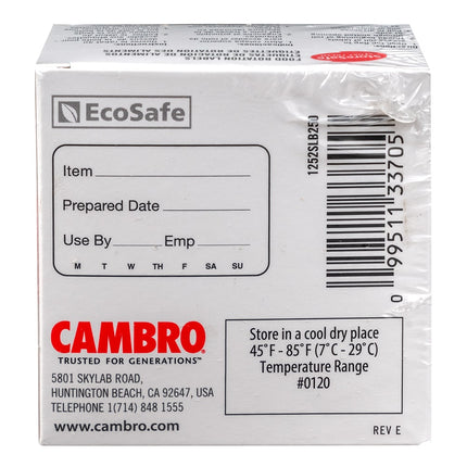 Nhãn Bảo Quản Thực Phẩm Chữ Nhật StoreSafe® Cambro 1252SLB250 3.2 x 5.1 cm Trắng