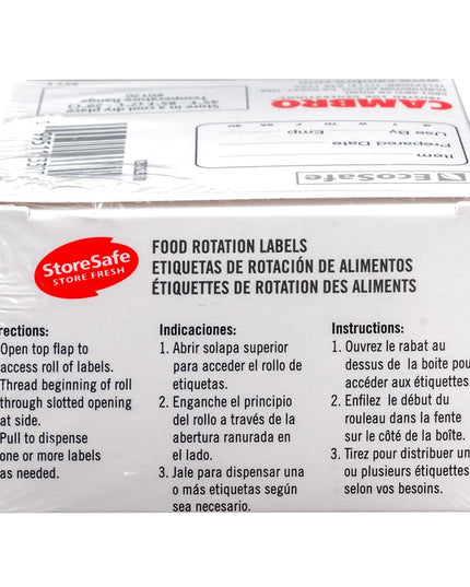 Nhãn Bảo Quản Thực Phẩm Chữ Nhật StoreSafe® Cambro 1252SLB250 3.2 x 5.1 cm Trắng