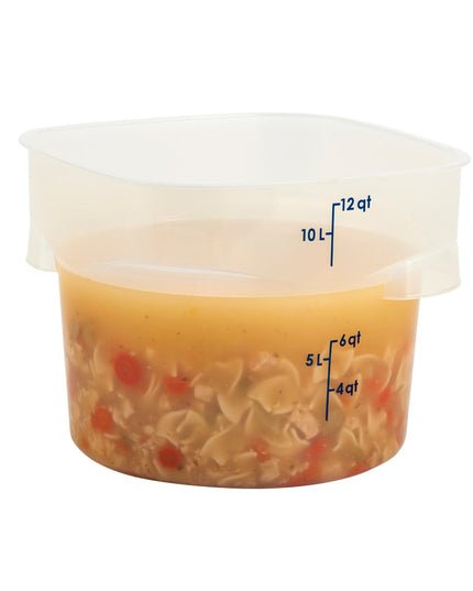 Hộp Đựng Thực Phẩm Tròn Cambro 12RFSPROPP190 CamRound® FreshPro 11.4 lít - Nhựa Polypropylene, Trong Mờ