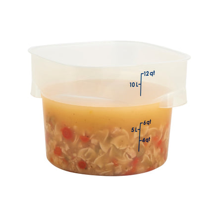 Hộp Đựng Thực Phẩm Tròn Cambro 12RFSPROPP190 CamRound® FreshPro 11.4 lít - Nhựa Polypropylene, Trong Mờ