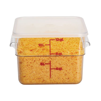 Cambro 12SFSCW135 Hộp Đựng Thực Phẩm Vuông 11.4 lít - CamSquare®, Polycarbonate, Trong Suốt