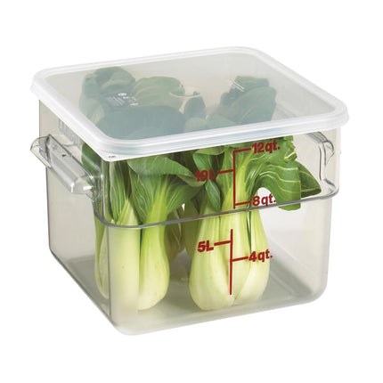Cambro 12SFSCW135 Hộp Đựng Thực Phẩm Vuông 11.4 lít - CamSquare®, Polycarbonate, Trong Suốt