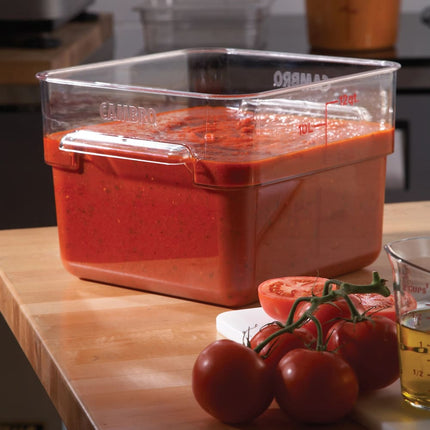 Cambro 12SFSCW135 Hộp Đựng Thực Phẩm Vuông 11.4 lít - CamSquare®, Polycarbonate, Trong Suốt